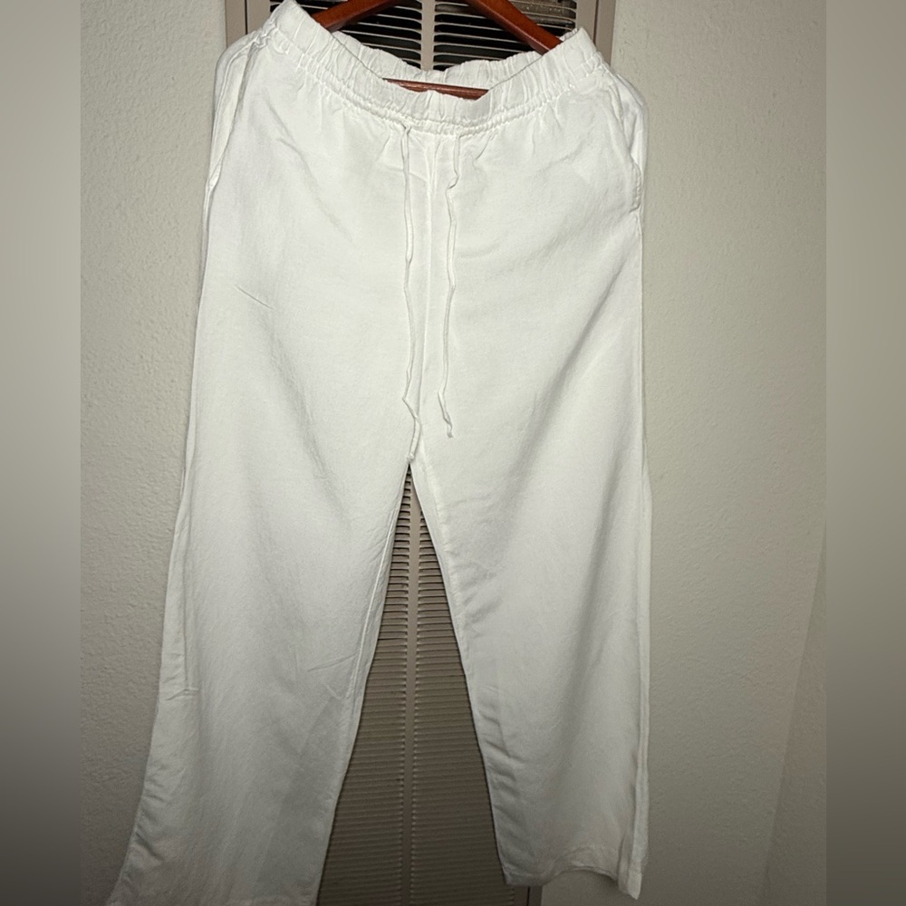 H&M White Sweatpants Joggers Casual